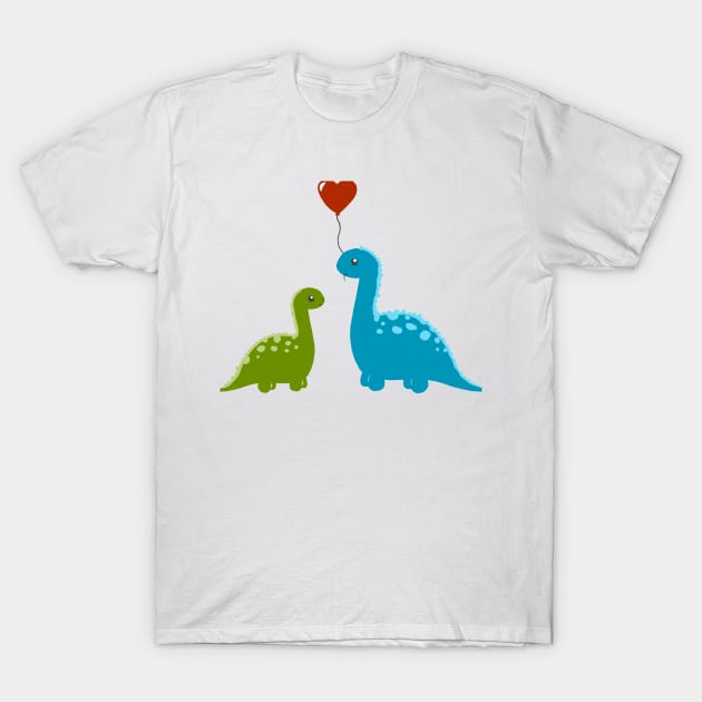 Dinos in Love T-Shirt by Tilly-Scribbles